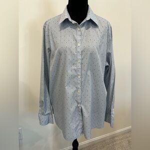 Women’s Light Blue Polka Dot Shirt